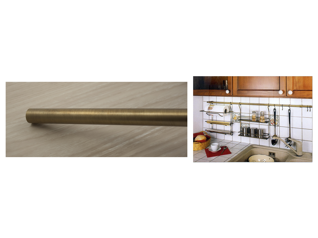 TUBO TONDO DIAMETRO 16 mm. SPESSORE 1,5 mm. BRONZO SPAZZOLATO prodotto da MANART - immagine 1